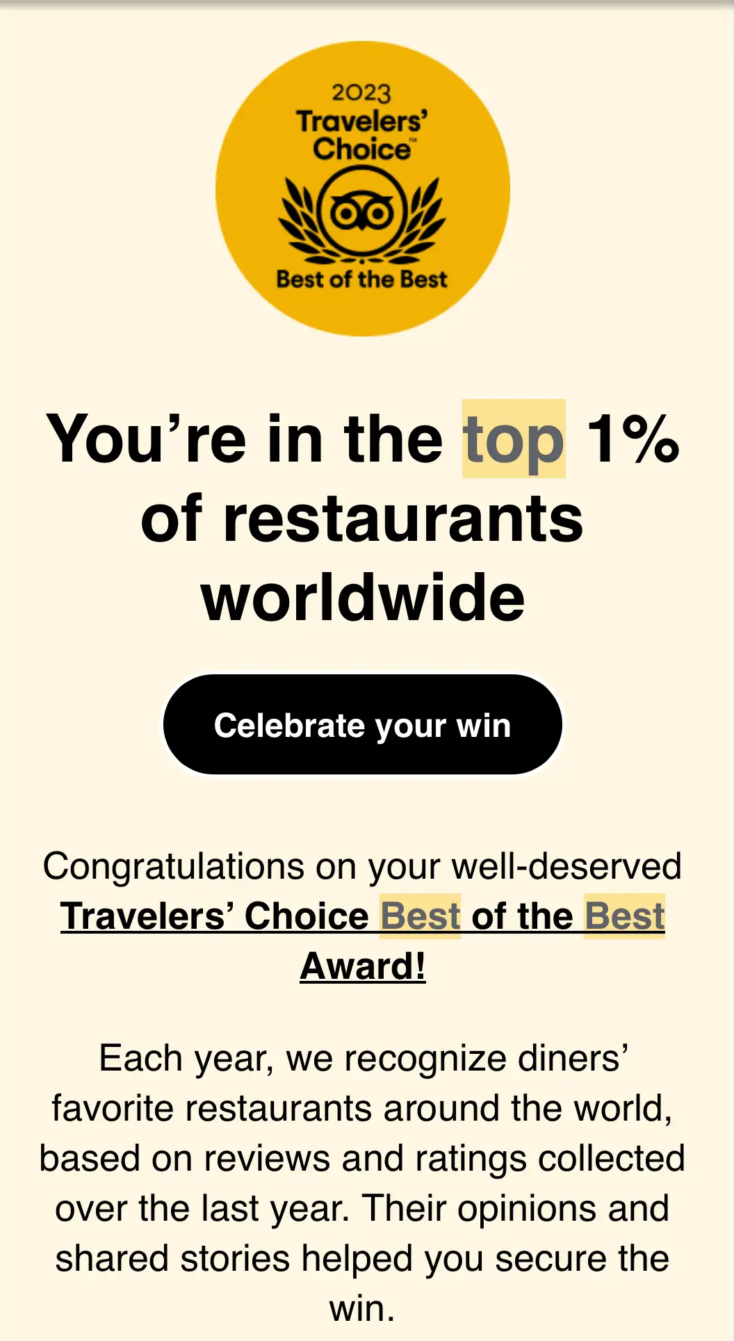 TA 2023 Award